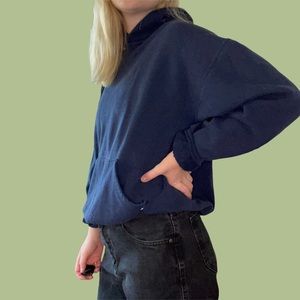 Blue Hooded Sweatshirt